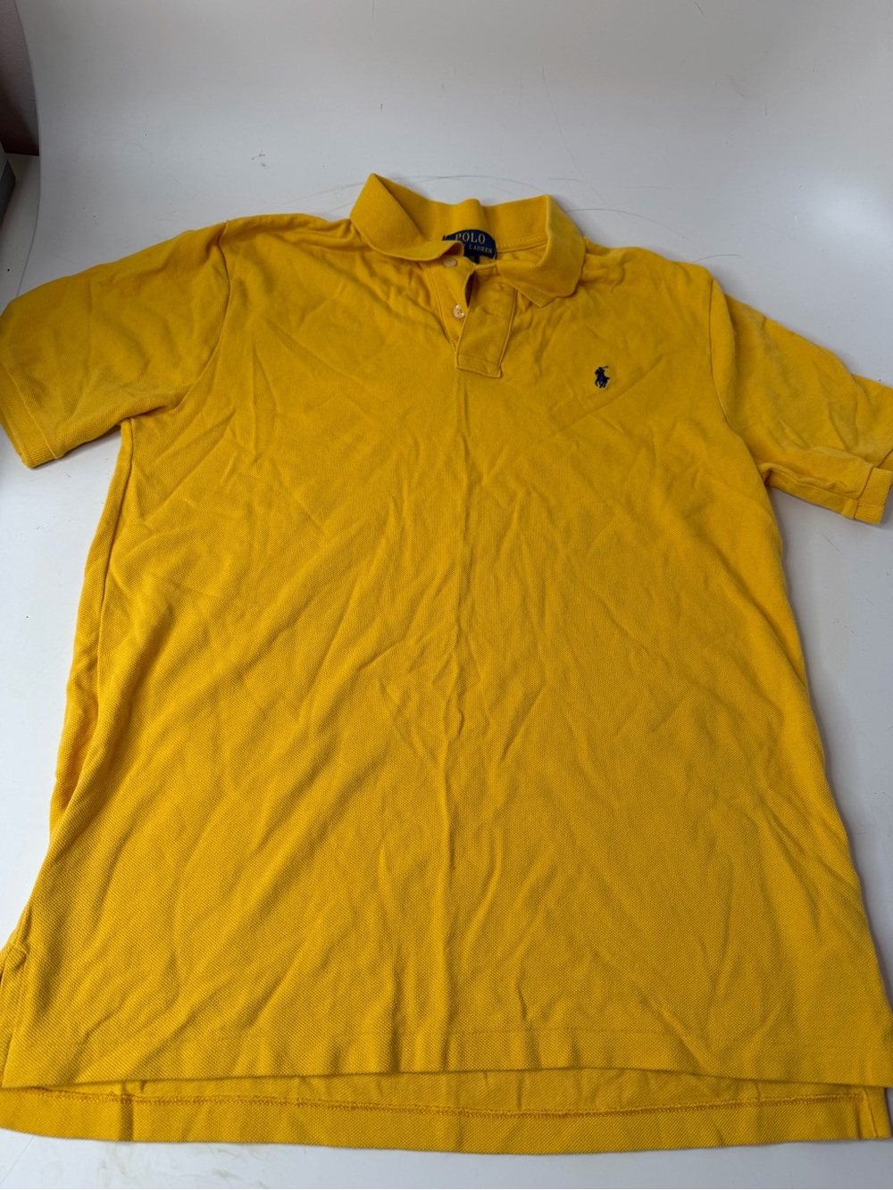 Polo by Ralph Lauren Yellow Short-Sleeve Polo with Navy Pony